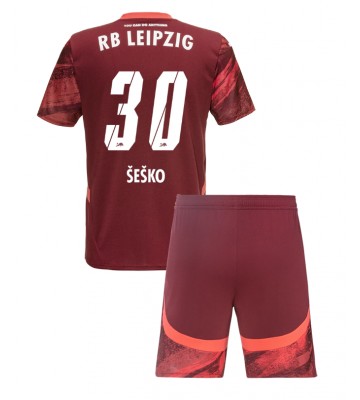 RB Leipzig Benjamin Sesko #30 Venkovní dres komplet pro Děti 2024-25 Krátkým Rukávem (+ Krátké kalhoty)